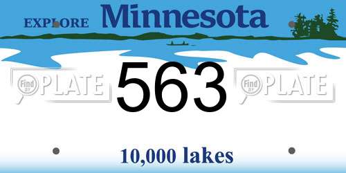 563 Minnesota License Plate