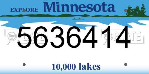5636414 Minnesota License Plate