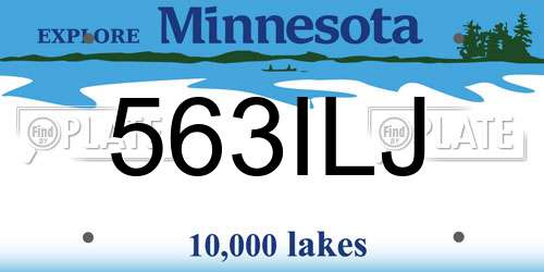 563ILJ Minnesota License Plate