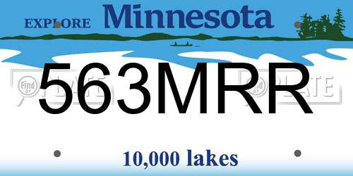 563MRR Minnesota License Plate