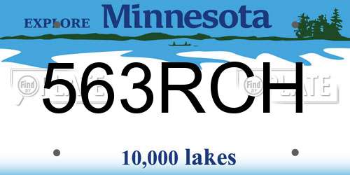 563RCH Minnesota License Plate
