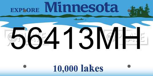 56413MH Minnesota License Plate