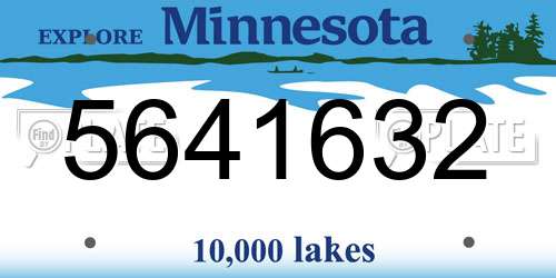 5641632 Minnesota License Plate