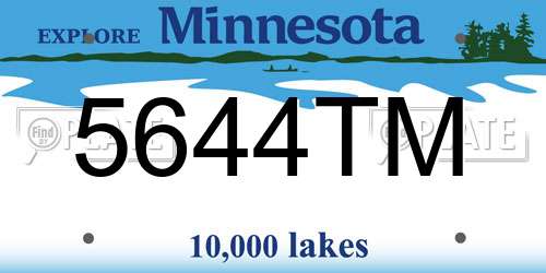 5644TM Minnesota License Plate