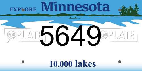 5649 Minnesota License Plate