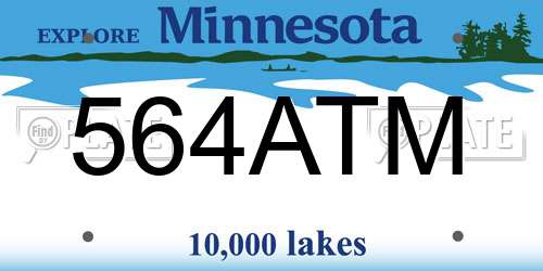 564ATM Minnesota License Plate