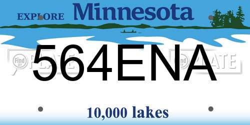 564ENA Minnesota License Plate