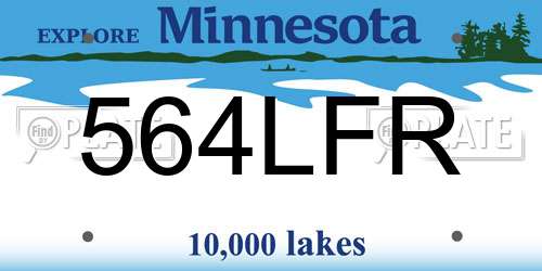 564LFR Minnesota License Plate