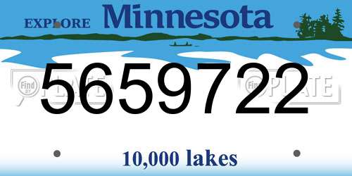 5659722 Minnesota License Plate