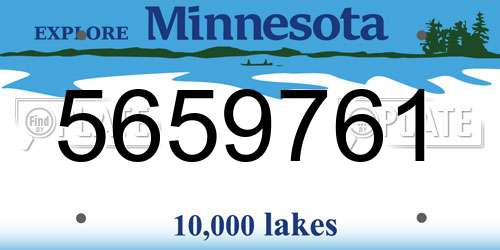 5659761 Minnesota License Plate