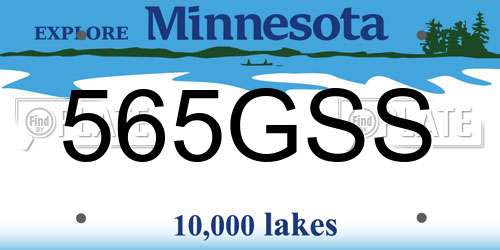 565GSS Minnesota License Plate