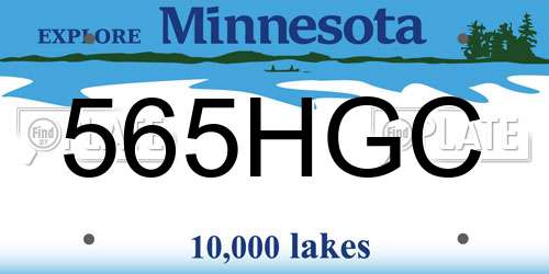 565HGC Minnesota License Plate