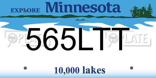 565LTT Minnesota License Plate