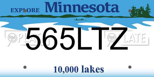 565LTZ Minnesota License Plate