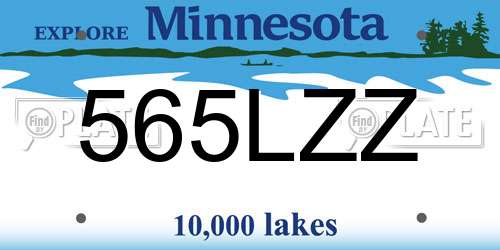 565LZZ Minnesota License Plate