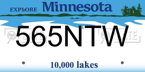 565NTW Minnesota License Plate