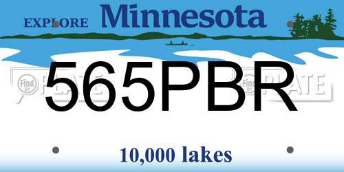 565PBR Minnesota License Plate