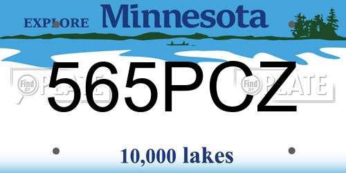 565PCZ Minnesota License Plate
