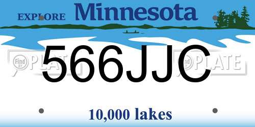 566JJC Minnesota License Plate