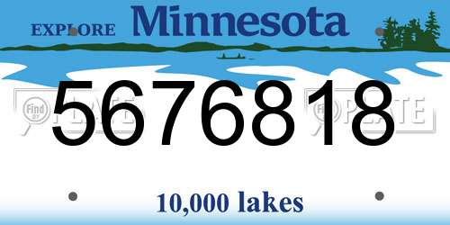 5676818 Minnesota License Plate
