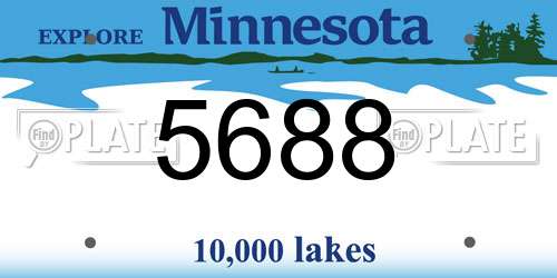 5688 Minnesota License Plate