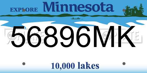 56896MK Minnesota License Plate