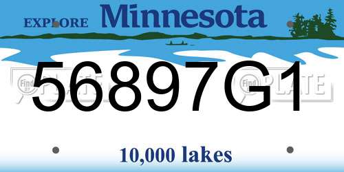 56897G1 Minnesota License Plate
