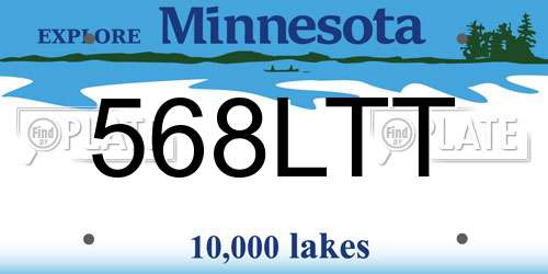 568LTT Minnesota License Plate