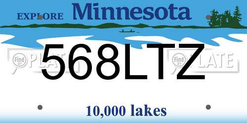 568LTZ Minnesota License Plate