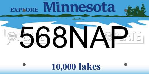 568NAP Minnesota License Plate