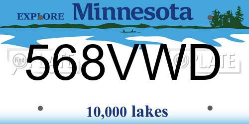 568VWD Minnesota License Plate