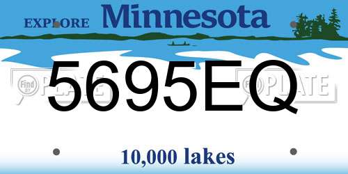 5695EQ Minnesota License Plate