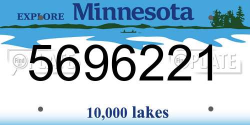 5696221 Minnesota License Plate
