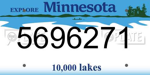 5696271 Minnesota License Plate