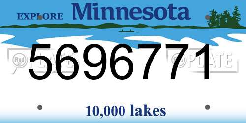 5696771 Minnesota License Plate