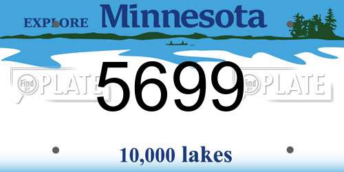 5699 Minnesota License Plate