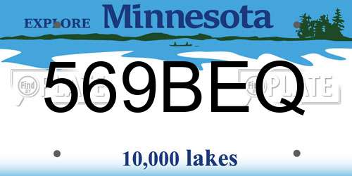 569BEQ Minnesota License Plate