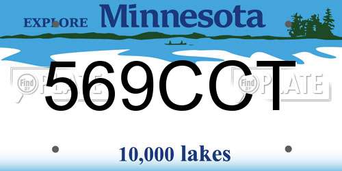 569CCT Minnesota License Plate