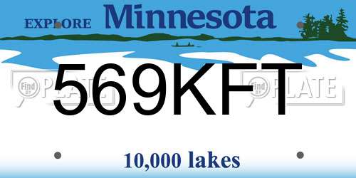 569KFT Minnesota License Plate