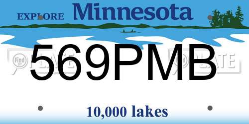 569PMB Minnesota License Plate