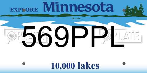 569PPL Minnesota License Plate