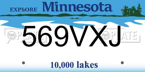 569VXJ Minnesota License Plate