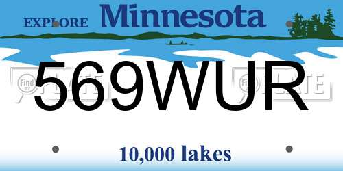 569WUR Minnesota License Plate
