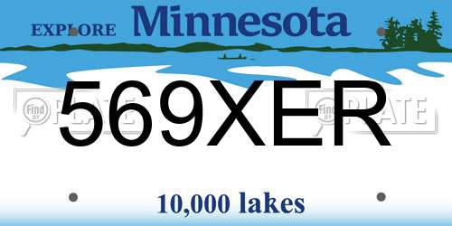 569XER Minnesota License Plate