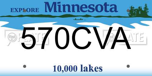 570CVA Minnesota License Plate