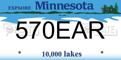 570EAR Minnesota License Plate
