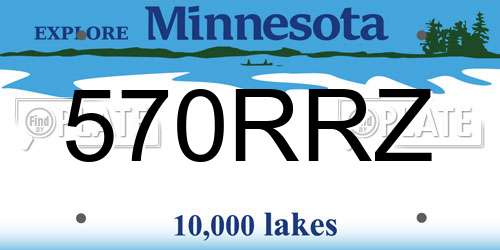570RRZ Minnesota License Plate