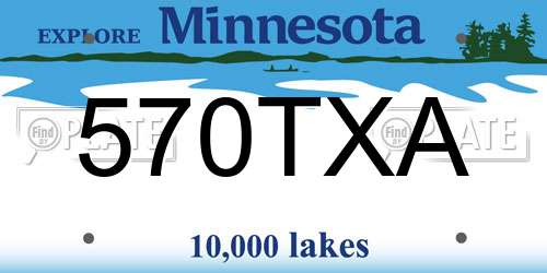 570TXA Minnesota License Plate