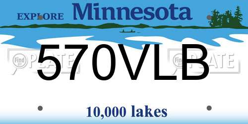 570VLB Minnesota License Plate