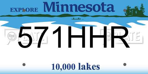 571HHR Minnesota License Plate